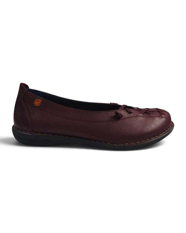 Ballerina Donna con Elastici in Pelle Bordo | Jungla 8552 BORDO Jungla 