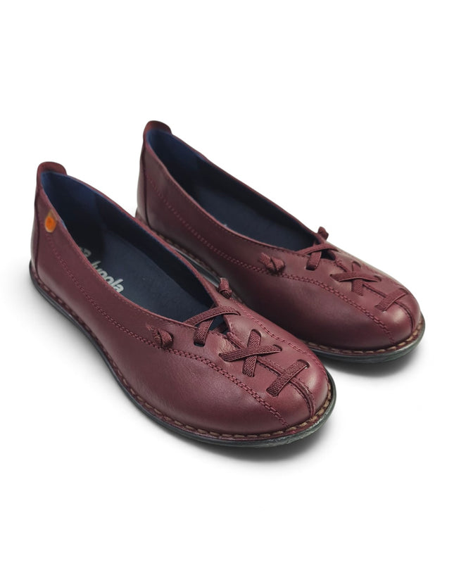 Ballerina Donna con Elastici in Pelle Bordo | Jungla 8552 BORDO Jungla 