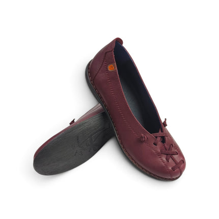 Ballerina Donna con Elastici in Pelle Bordo | Jungla 8552 BORDO Jungla 