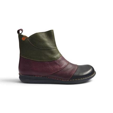 Stivaletto Basso Donna in Pelle Multicolor Nera | Jungla 8573 BLACK Jungla 