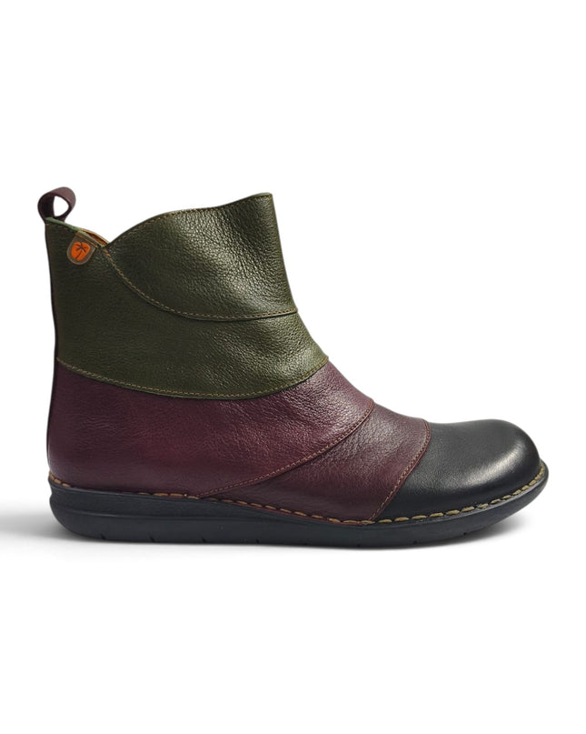 Stivaletto Basso Donna in Pelle Multicolor Nera | Jungla 8573 BLACK Jungla 