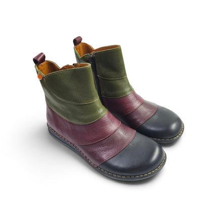 Stivaletto Basso Donna in Pelle Multicolor Nera | Jungla 8573 BLACK Jungla 