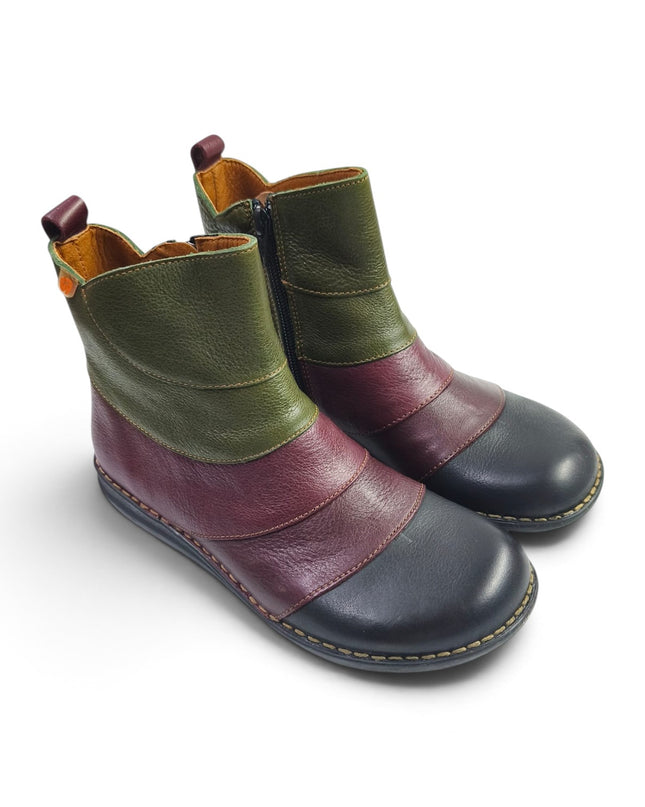 Stivaletto Basso Donna in Pelle Multicolor Nera | Jungla 8573 BLACK Jungla 