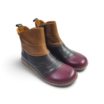 Stivaletto Basso Donna in Pelle Multicolor Bordo | Jungla 8573 BORDO Jungla 