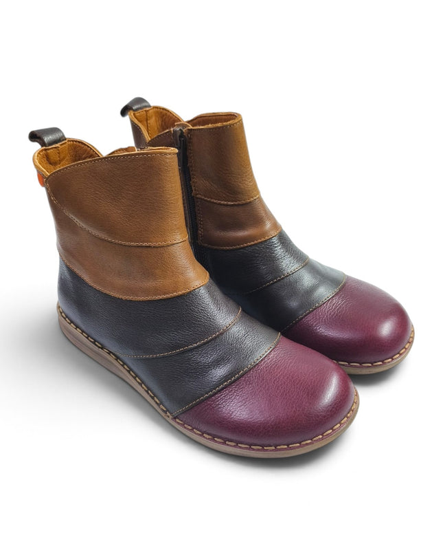 Stivaletto Basso Donna in Pelle Multicolor Bordo | Jungla 8573 BORDO Jungla 
