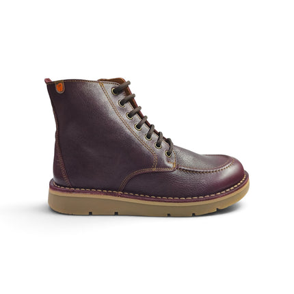 Stivaletto Barefoot con Lacci e Zip in Pelle Bordo | Jungla 8581 BORDO Jungla 