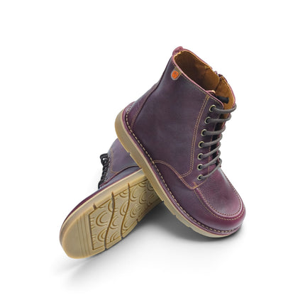 Stivaletto Barefoot con Lacci e Zip in Pelle Bordo | Jungla 8581 BORDO Jungla 