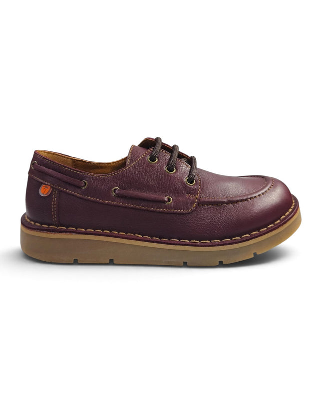Mocassino Barca Barefoot con Lacci in Pelle Bordo | Jungla 8592 BORDO Jungla 