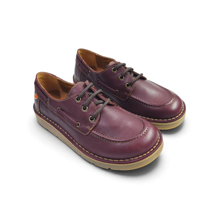 Mocassino Barca Barefoot con Lacci in Pelle Bordo | Jungla 8592 BORDO Jungla 