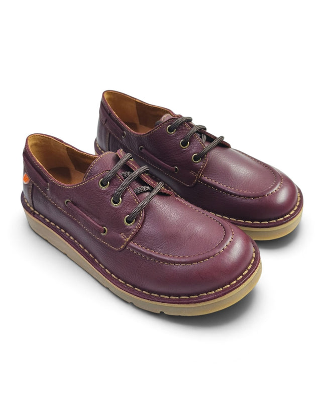 Mocassino Barca Barefoot con Lacci in Pelle Bordo | Jungla 8592 BORDO Jungla 