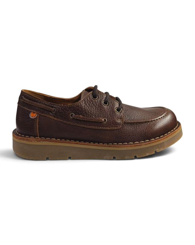 Mocassino Barca Barefoot con Lacci in Pelle Marrone | Jungla 8592 BROWN Jungla 