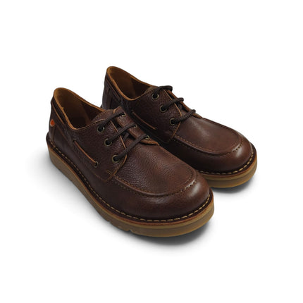 Mocassino Barca Barefoot con Lacci in Pelle Marrone | Jungla 8592 BROWN Jungla 