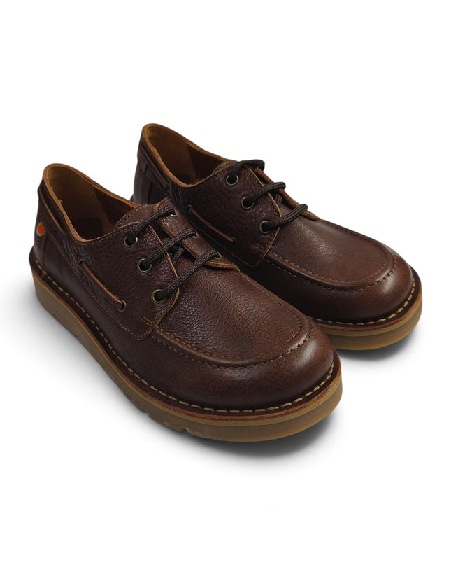Mocassino Barca Barefoot con Lacci in Pelle Marrone | Jungla 8592 BROWN Jungla 
