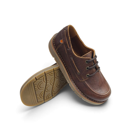 Mocassino Barca Barefoot con Lacci in Pelle Marrone | Jungla 8592 BROWN Jungla 