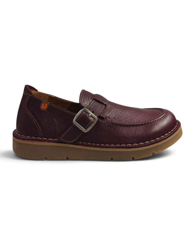 Mocassino Barefoot con Fibbia in Pelle Bordo | Jungla 8593 BORDO Jungla 