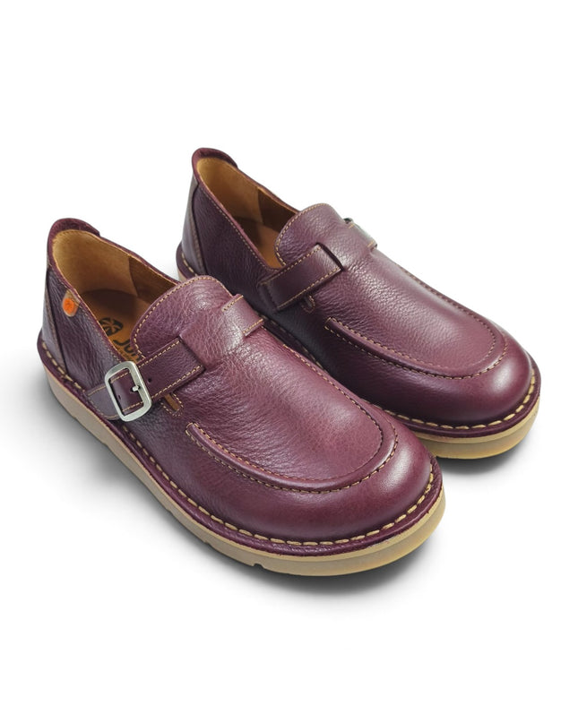 Mocassino Barefoot con Fibbia in Pelle Bordo | Jungla 8593 BORDO Jungla 