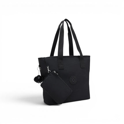 Borsa Tote Donna con Trousse in Tessuto Nero | Kipling ANINA BLACK NOIR Kipling 