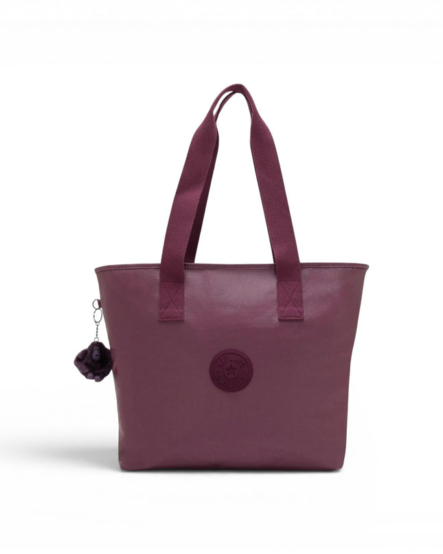 Borsa Tote Donna con Trousse in Tessuto Metal Vino | Kipling ANINA GRAPE WINE Kipling 