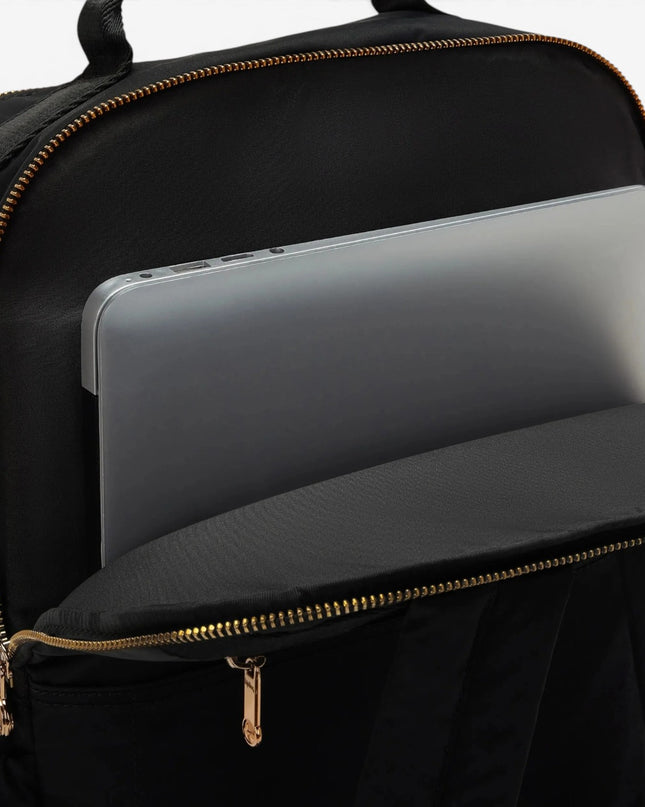 Zaino Grande con Scomparto per PC in Tessuto Nero | Kipling BIANA GOLD BLACK Kipling 