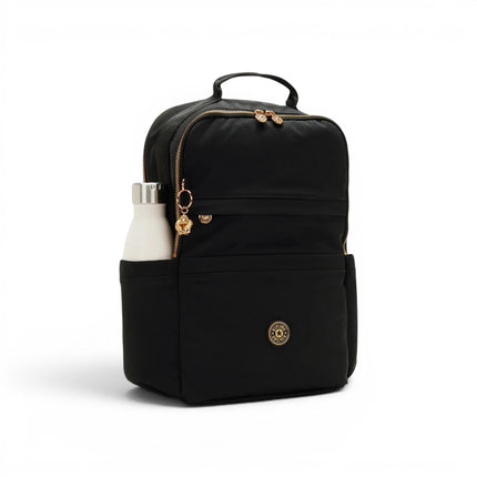 Zaino Grande con Scomparto per PC in Tessuto Nero | Kipling BIANA GOLD BLACK Kipling 
