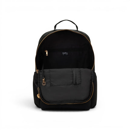 Zaino Grande con Scomparto per PC in Tessuto Nero | Kipling BIANA GOLD BLACK Kipling 