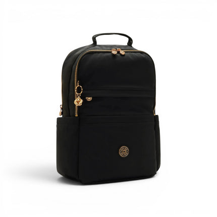 Zaino Grande con Scomparto per PC in Tessuto Nero | Kipling BIANA GOLD BLACK Kipling 