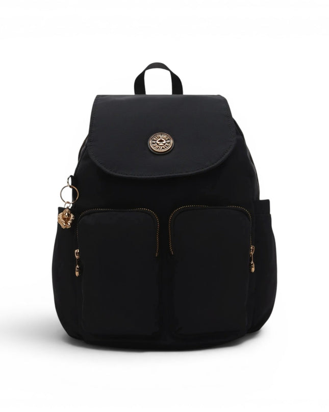 Zaino Multitasche in Tessuto Nero | Kipling CITY POCKET S BLUSH GOLD BLACK Kipling 