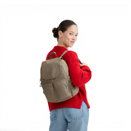 Zaino Multitasche in Tessuto Beige | Kipling CITY POCKET S DIAMOND WAVE Kipling 