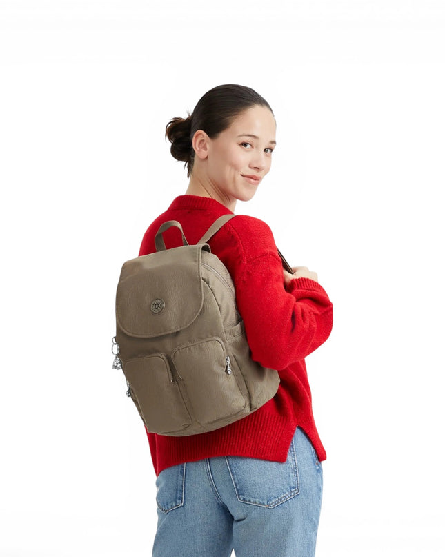 Zaino Multitasche in Tessuto Beige | Kipling CITY POCKET S DIAMOND WAVE Kipling 