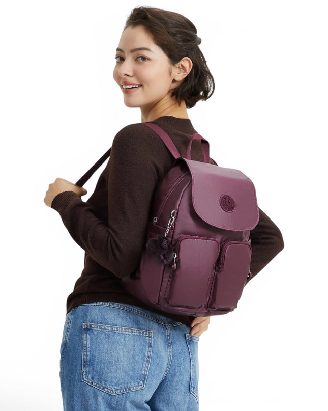 Zaino Multitasche in Tessuto Vino | Kipling CITY POCKET S GRAPE WINE MET Kipling 