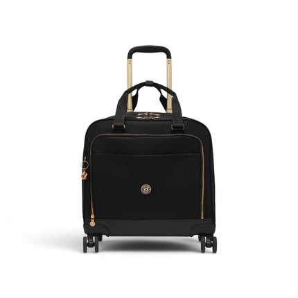 Trolley da Lavoro Quattro Ruote in Tessuto Nero | Kipling COMMUTER BLUSH GOLD BLACK Kipling 