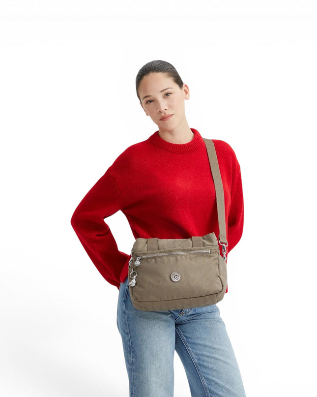Borsa Multitasche con Tracolla in Tessuto Beige | Kipling ELYSIANA DIAMOND WAVE Kipling 