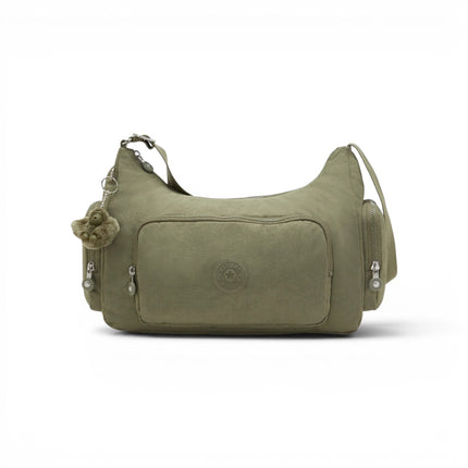 Borsa a Spalla Multitasche in Tessuto Verde Sage | Kipling GABBINA ALMOST SAGE Kipling 
