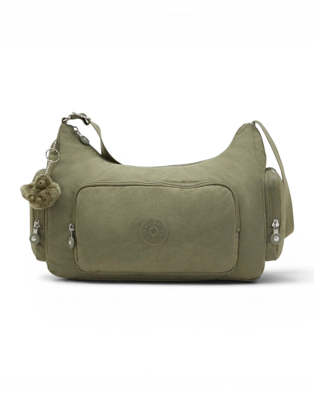 Borsa a Spalla Multitasche in Tessuto Verde Sage | Kipling GABBINA ALMOST SAGE Kipling 