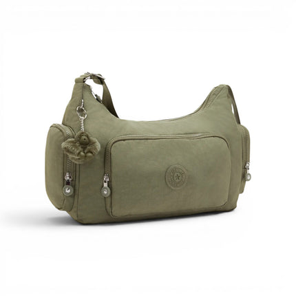 Borsa a Spalla Multitasche in Tessuto Verde Sage | Kipling GABBINA ALMOST SAGE Kipling 