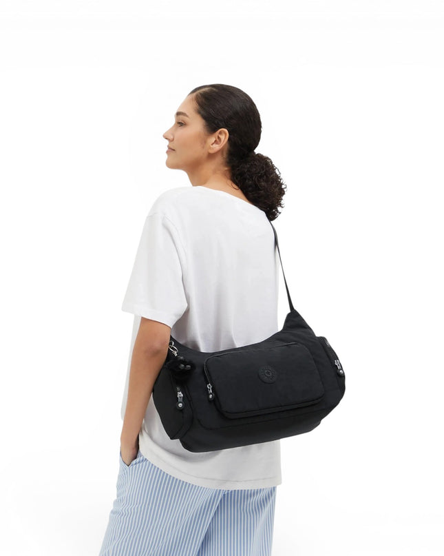 Borsa con Tracolla Multitasche in Tessuto Nero | Kipling GABBINA BLACK NOIR Kipling 