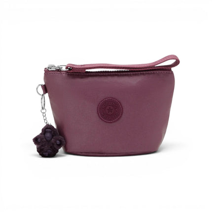 Borsello Pochette con Manetta in Tessuto Laminato Vino | Kipling NAOMI POUCH S GRAPE WINE MET Kipling 