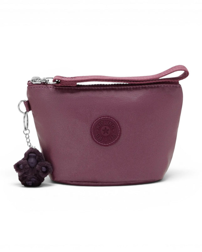 Borsello Pochette con Manetta in Tessuto Laminato Vino | Kipling NAOMI POUCH S GRAPE WINE MET Kipling 