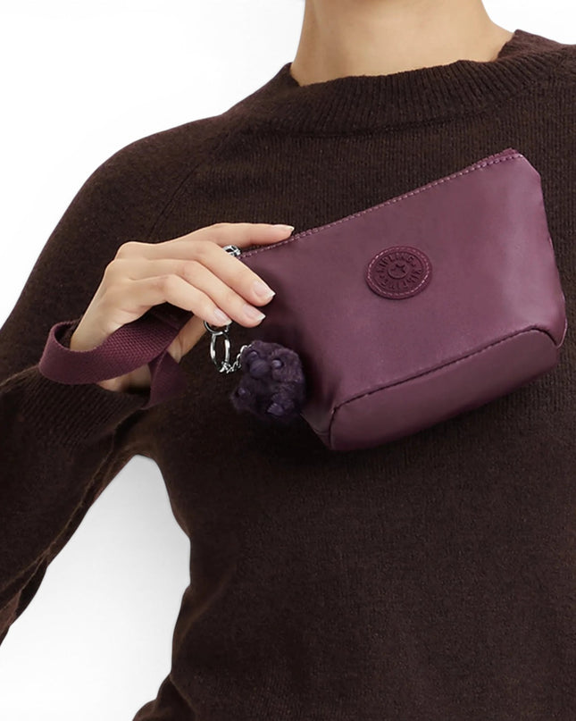 Borsello Pochette con Manetta in Tessuto Laminato Vino | Kipling NAOMI POUCH S GRAPE WINE MET Kipling 
