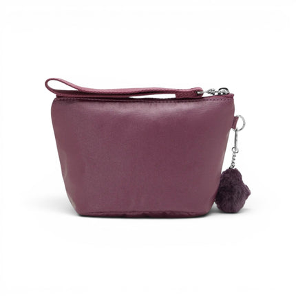 Borsello Pochette con Manetta in Tessuto Laminato Vino | Kipling NAOMI POUCH S GRAPE WINE MET Kipling 