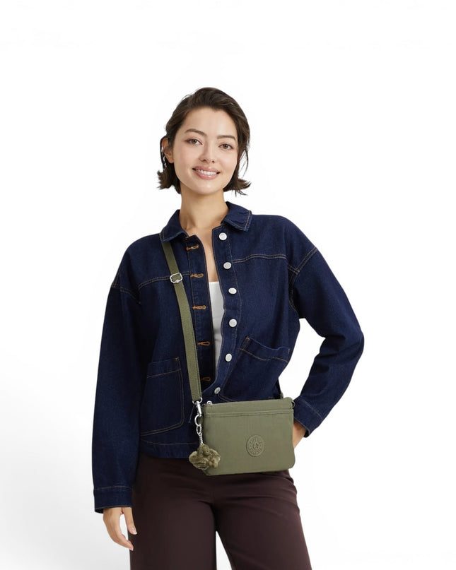 Borsetta Donna con Tracolla in Tessuto Sage Verde| Kipling RIRI ALMOST SAGE Kipling 