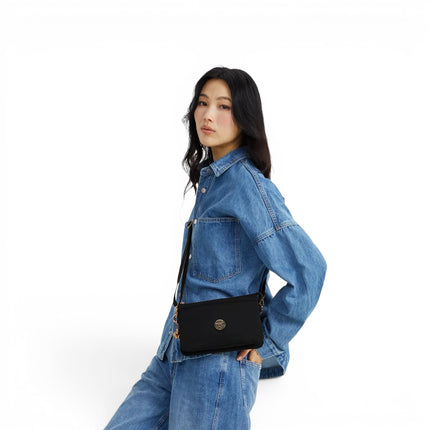 Borsetta Donna con Tracolla in Tessuto Nero Gold | Kipling RIRI BLUSH GOLD BLACK Kipling 