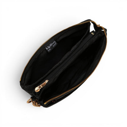 Borsetta Donna con Tracolla in Tessuto Nero Gold | Kipling RIRI BLUSH GOLD BLACK Kipling 
