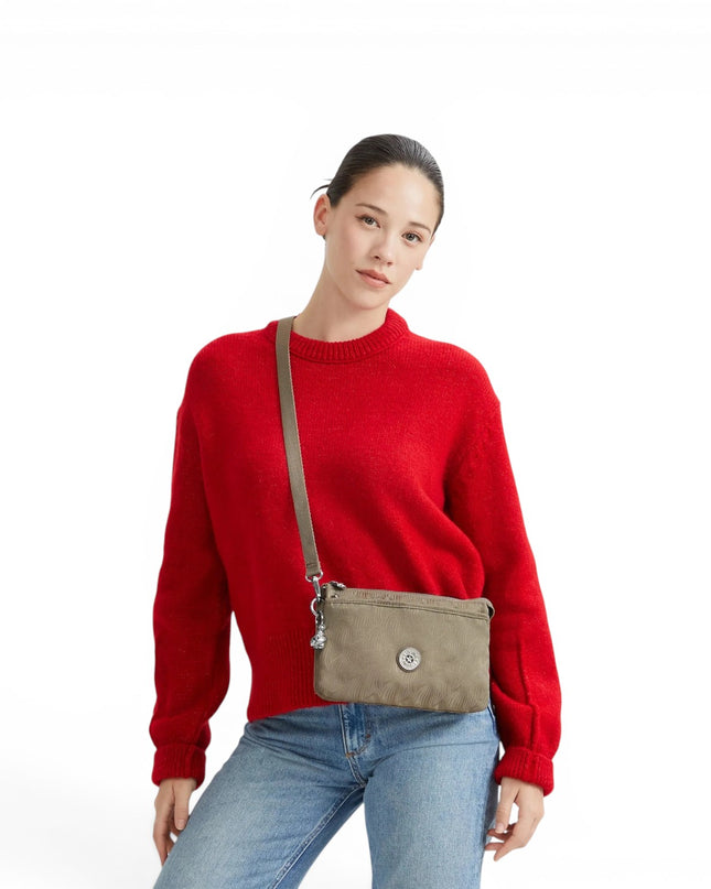 Borsetta Donna con Tracolla in Tessuto Beige | Kipling RIRI DIAMOND WAVE Kipling 