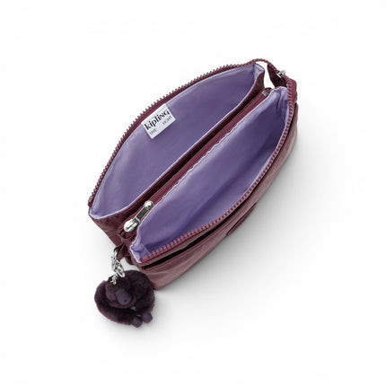 Borsetta Donna con Tracolla in Tessuto Laminato Vino| Kipling RIRI GRAPE WINE MET Kipling 