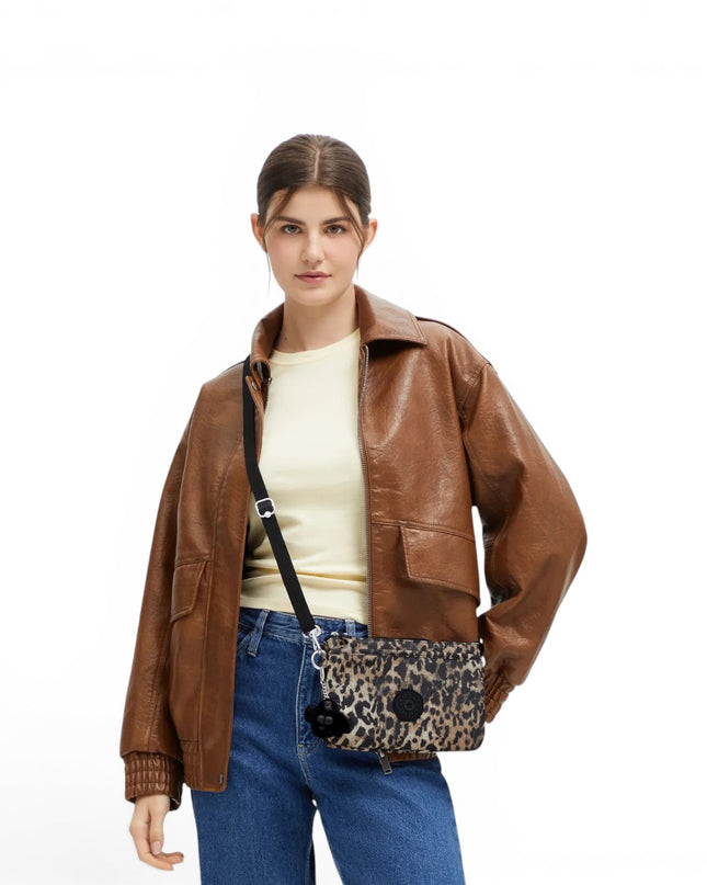 Borsetta Donna con Tracolla in Tessuto Leopard | Kipling RIRI WILD LEOPARD Kipling 