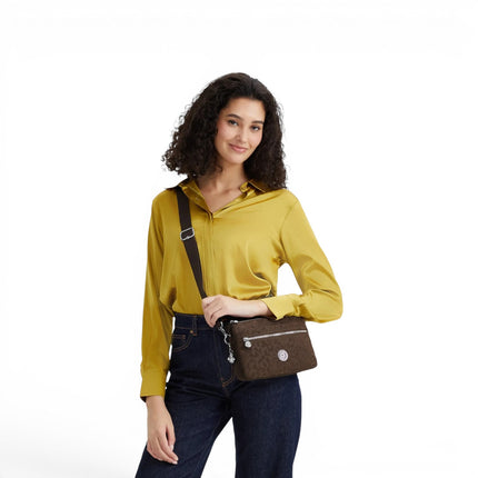 Borsetta Donna con Tracolla in Tessuto Soft Leo Marrone | Kipling RIRI LEO SOFT LEOPARD Kipling 