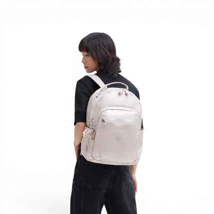 Zaino Porta Computer 15 Pollici Laminato | Kipling SEOUL METALLIC GLOW Kipling 