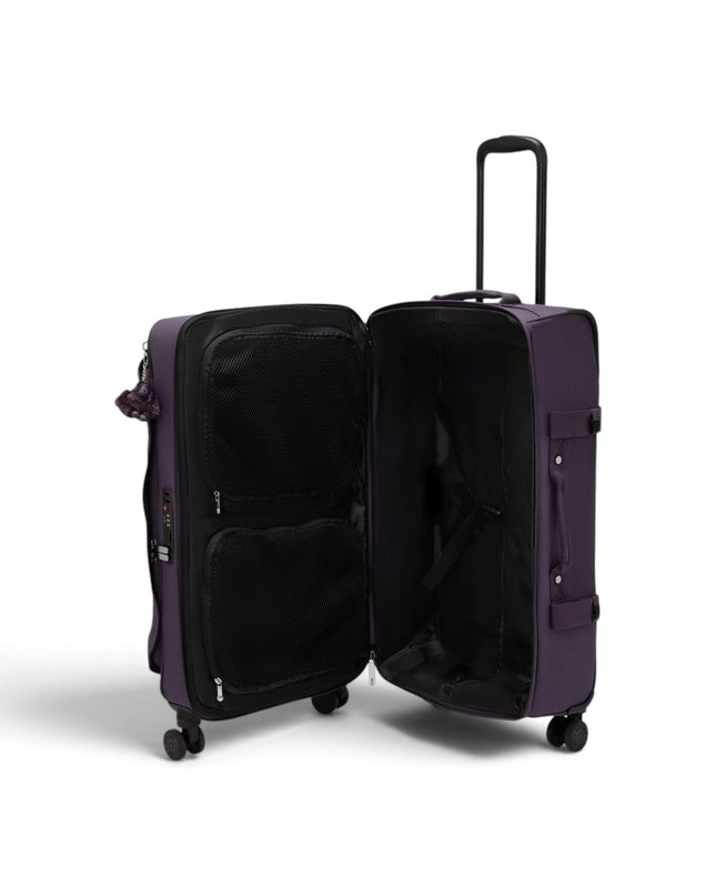 Trolley Medio Multiscomparti in Tessuto Viola 4 Ruote | Kipling SPONTANEOUS M DARKEST BERRY Kipling 