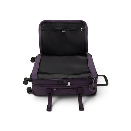 Trolley Medio Multiscomparti in Tessuto Viola 4 Ruote | Kipling SPONTANEOUS M DARKEST BERRY Kipling 